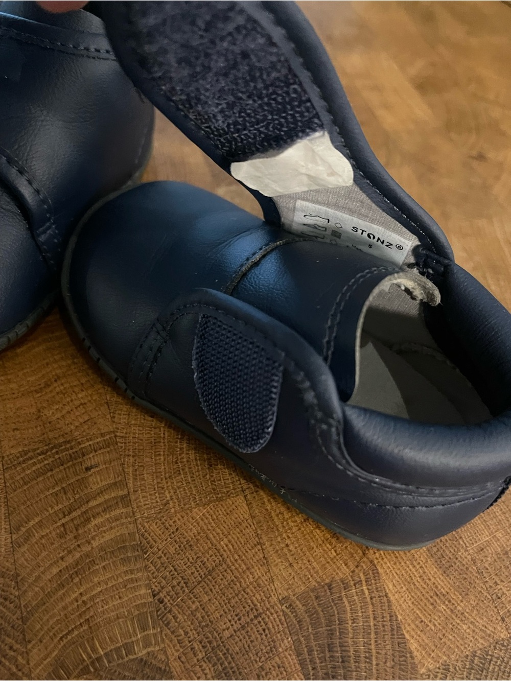 Stonz Navy Kids Velcro Slip-On Shoes